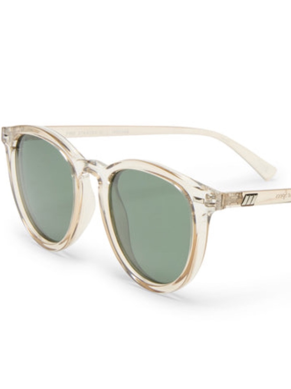 Le Specs ‘Comic Club’ Translucent Amber Frame Sunglasses